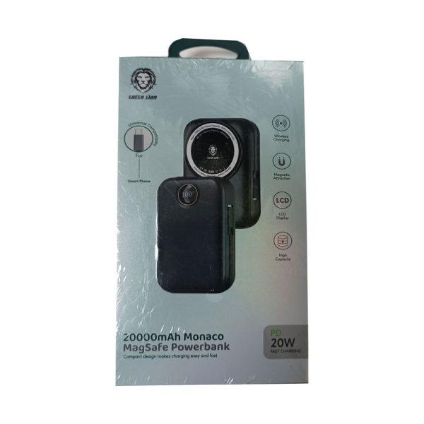 پاوربانک گرین لاین مدل Monaco Magsafe 20w ظرفیت 20000 میلی آمپر ساعت - تصویر 2