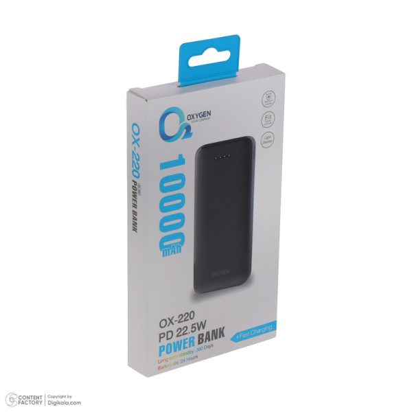 پاوربانک اکسیژن مدل OX-220 ظرفیت 10000 میلی آمپر ساعت - تصویر 2