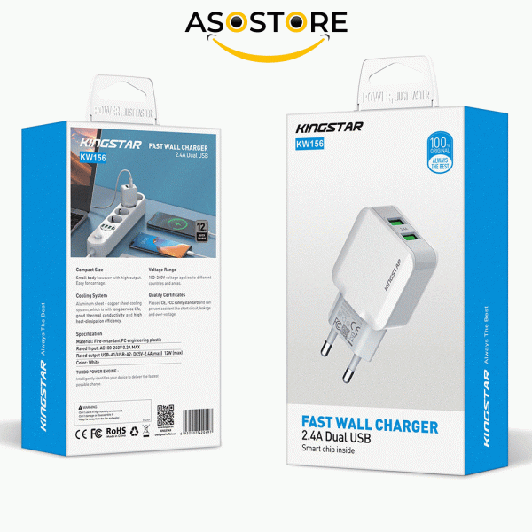 شارژر دیواری کینگ استار مدل kw156