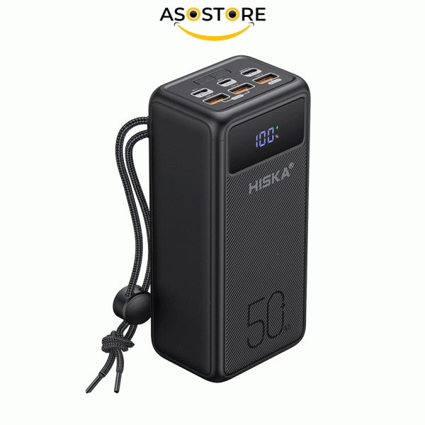 پاوربانک هیسکا مدل HP-510PD، ظرفیت 50000 میلی‌آمپر ساعت