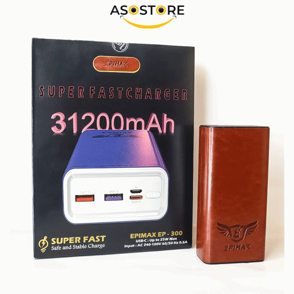 پاور بانک اپیمکس مدل EP-300-25w ظرفیت 31200 میلی آمپر ساعت