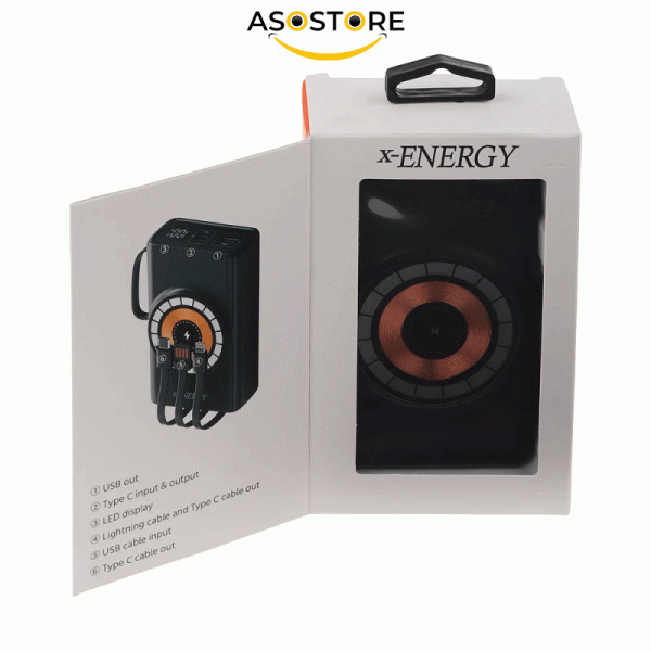پاور بانک بی سیم فست شارژ ایکس انرژی X-828M PD 22.5W ظرفیت 20000 میلی آمپر ساعت - تصویر 2