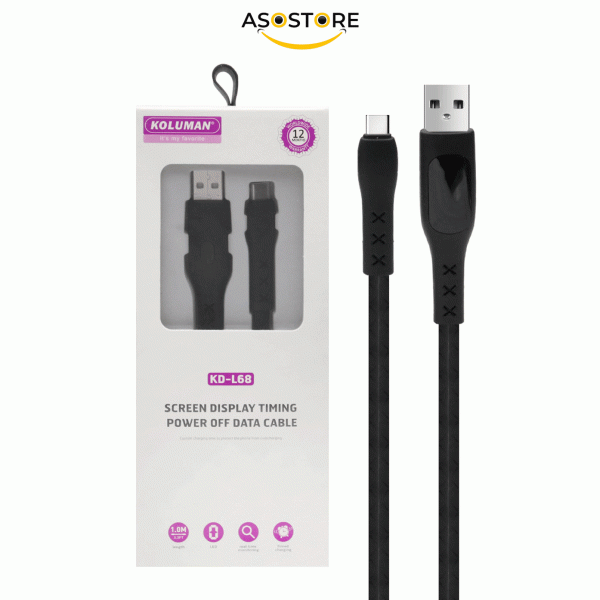 کابل شارژر USB به USB-C کلومن مدل KD-L68 طول 1متر - تصویر 2