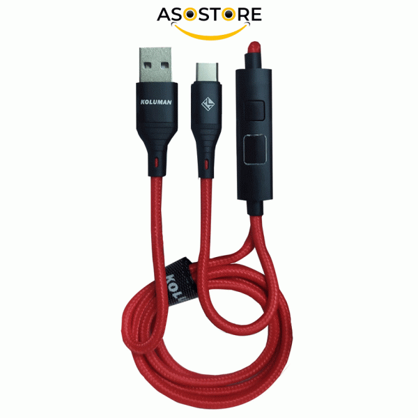 کابل شارژر USB به USB-C کلومن مدل KD-L66 طول 1 متر - تصویر 2