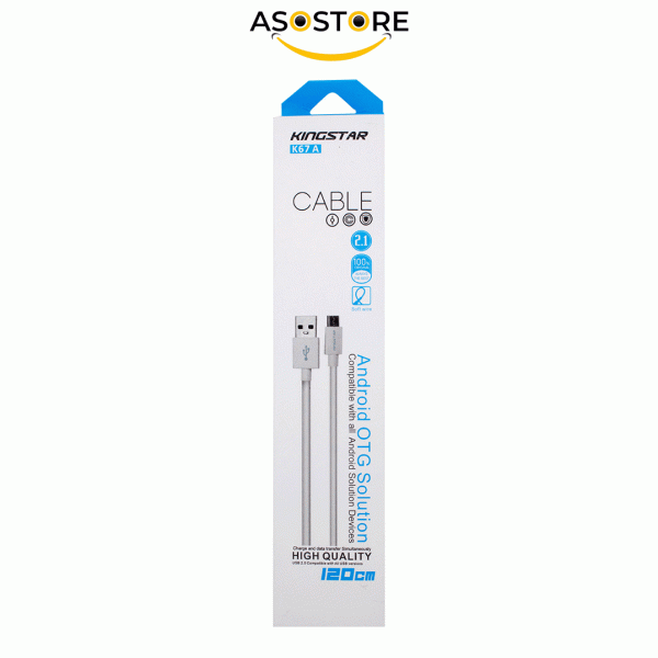 کابل شارژر USB به microUSB کینگ استار مدل K67 A طول 1.2 متر